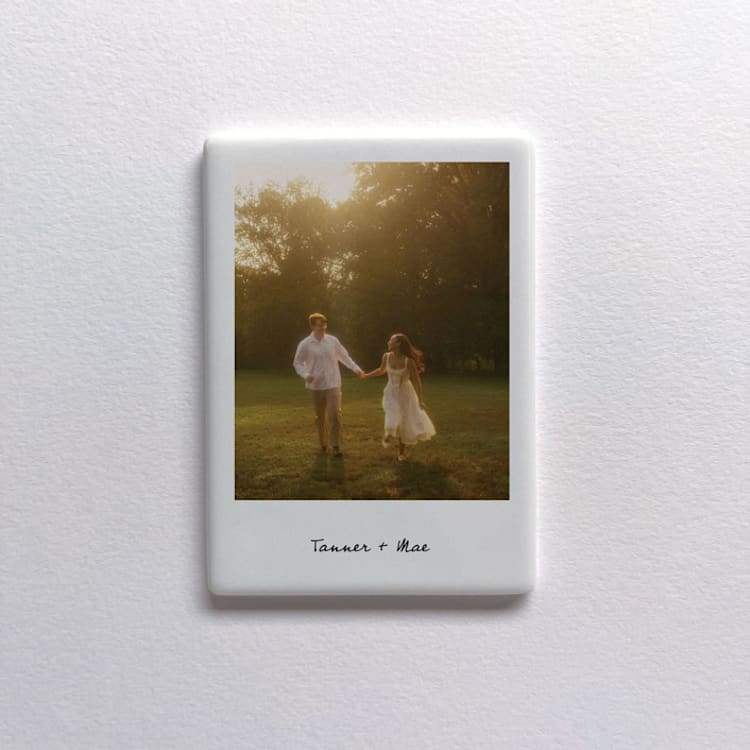 "Custom Ceramic Photo Magnet - Instant Photo Style" - Keepsakes in white by Holly Whitcomb