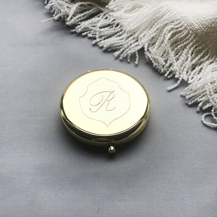 "Compact Mirror Engraved Crest" - Keepsakes in multicolorassorted-colors by Charlotte Noordzij