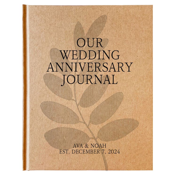 "Custom Wedding Anniversary Journal · Hand Bound" - Keepsakes in beige by Transient Books