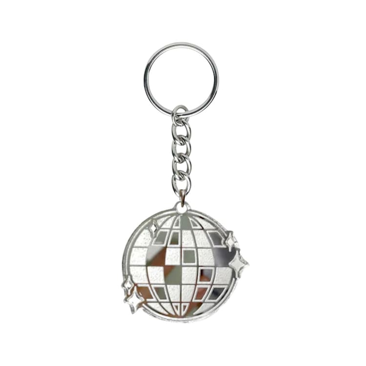 "Disco Ball Keychain" - Key Chain in silver by Haven Print Co.