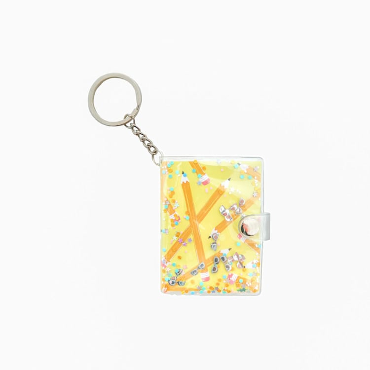 "Smarty Pants Notebook Keychain in Yellow - Set of 1" - Key Chain in yellow by Jollity and Co