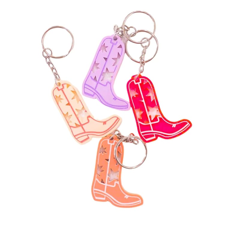 "Cowgirl Boot Keychain" - Key Chain in multicolorassorted-colors by Haven Print Co.