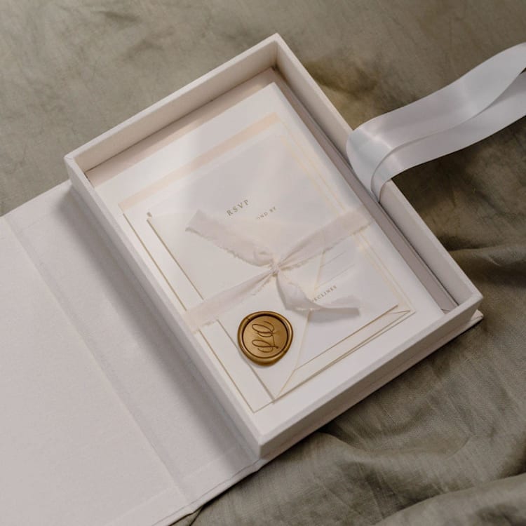 "Invitation Keepsake Box" - Keepsake Boxes in natural by Studio Lavender