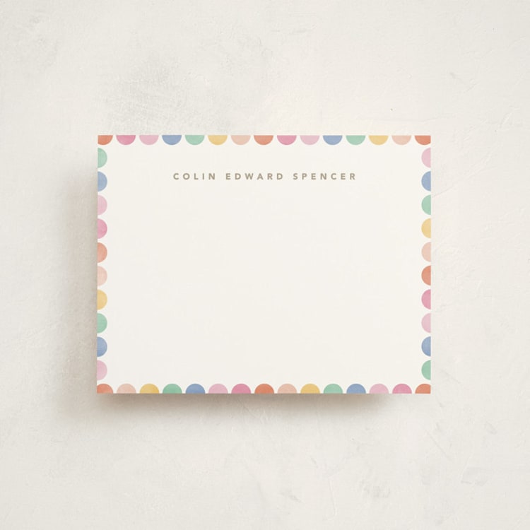 "Rainbow dots" - Children’s Stationery in Rainbow by Creo Study - Front