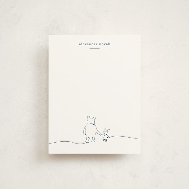 "A Simple Stroll from Disney's Winnie The Pooh" - Children’s Stationery in Royal by Britt Mills - Front