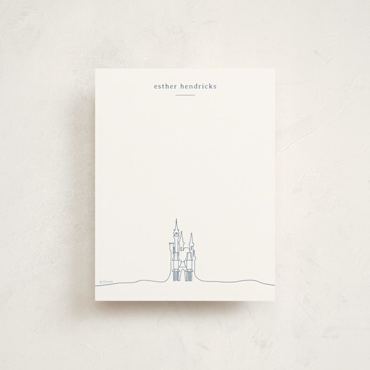 "The Castle from Disney's Cinderella" - Children’s Stationery in Midnight by Britt Mills - Front