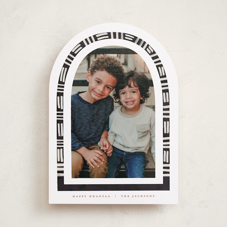 "Kwanzaa Pattern Arch" - Kwanzaa Cards in Onyx by Dawn Pope - Front
