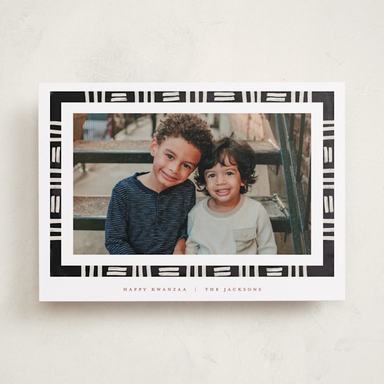 "Kwanzaa Pattern Arch" - Kwanzaa Cards in Onyx by Dawn Pope - Front