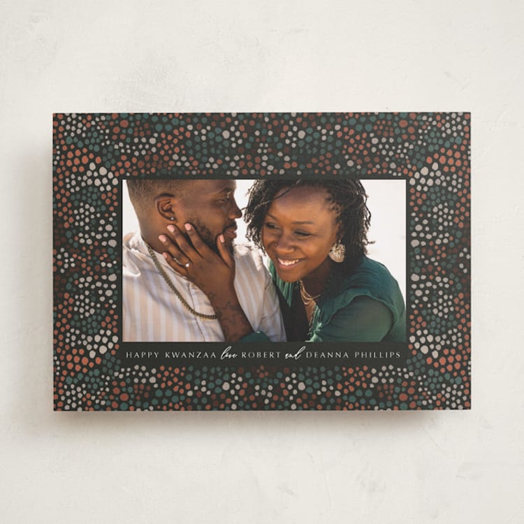 "Collective Dots" - Kwanzaa Cards in Pebble by Inkblot Design - Front