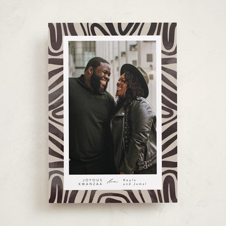 "Savanna" - Kwanzaa Cards in Ebony by Tamara Hilje - Front