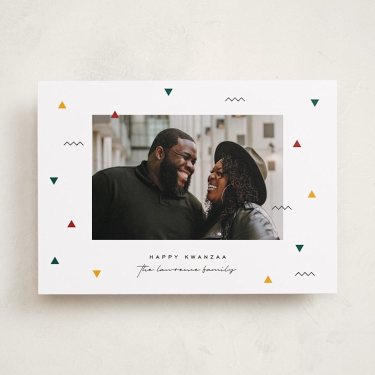 "Kwanzaa Confetti" - Kwanzaa Cards in Snow by Jessica Corliss - Front