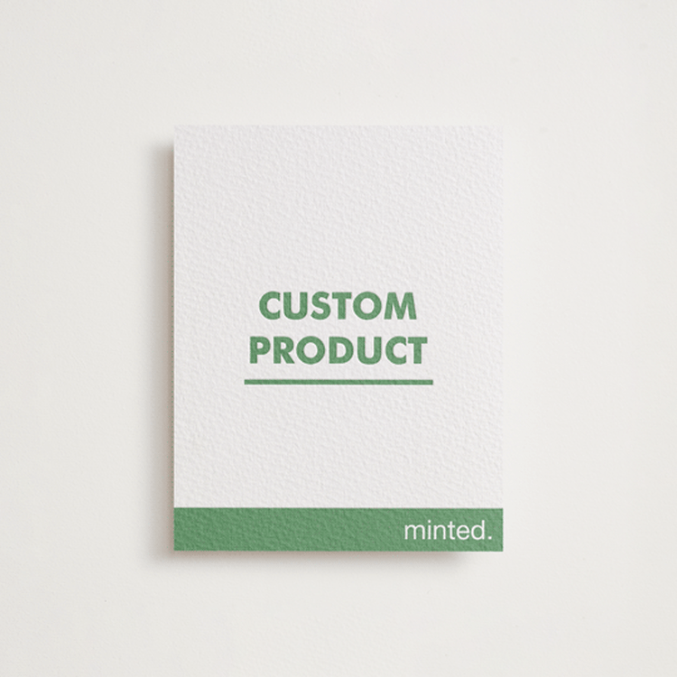 "Portrait Custom" - Letterpress Direction Cards in Fern by Minted Custom - Front