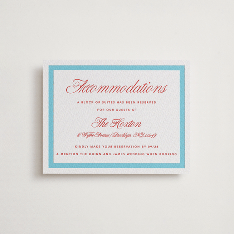 "Charm" - Letterpress Direction Cards in Ruby | Vista by Kelly Watkins - Front