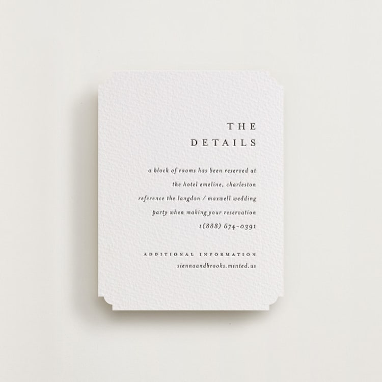 "Floral Cascade" - Letterpress Direction Cards in Soft Black by Pixel and Hank - Front