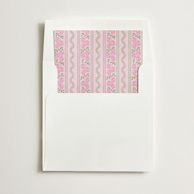 "Hydrangea Vines" - Slip-In Envelope Liners in Blush by Madhvi Samimi - Liner in envelope