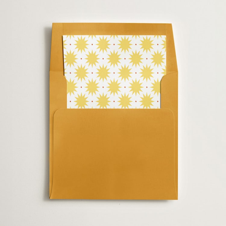 "Merry, Merry!" - Slip-In Envelope Liners in Daffodil by Alston Foster - Liner in envelope