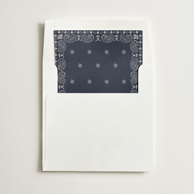 "Bandana" - Slip-In Envelope Liners in Navy by Minted - Liner in envelope