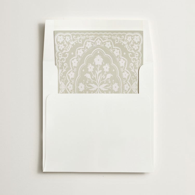 "Written in Romance" - Slip-In Envelope Liners in Ivory by Zove Ahhh - Liner in envelope