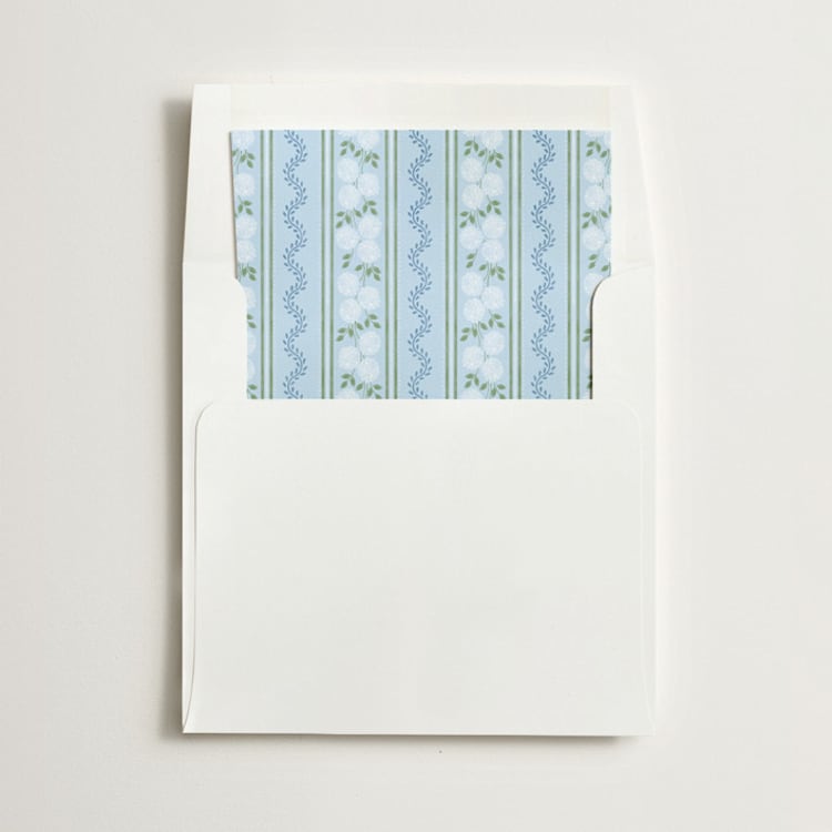 "Hydrangea Vines" - Slip-In Envelope Liners in Nautical by Madhvi Samimi - Liner in envelope