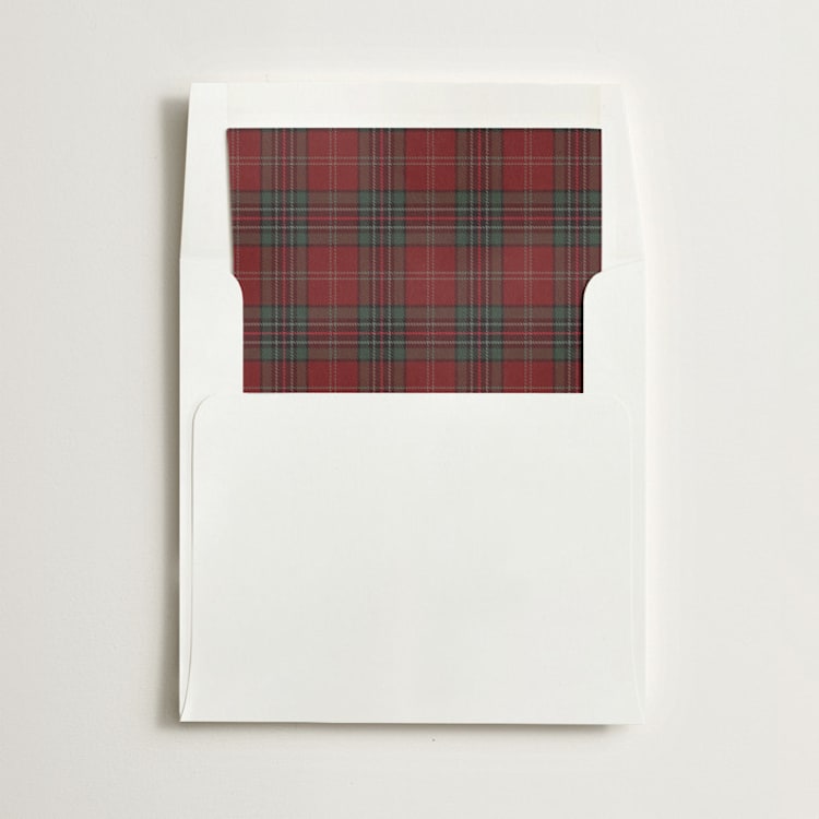 "Plaid collage" - Slip-In Envelope Liners in Berry by Stacey Meacham - Liner in envelope