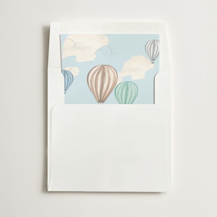"Hot air balloons" - Slip-In Envelope Liners in Sail by Teju Reval - Liner in envelope