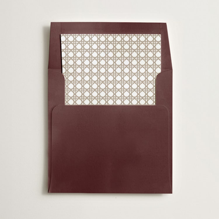 "Cascading Florals Branch" - Slip-In Envelope Liners in Mandarin by Tamara Hilje - Liner in envelope