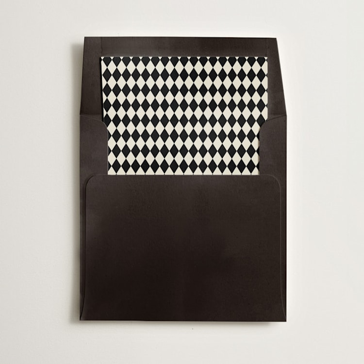 "Harlequin" - Slip-In Envelope Liners in Onyx by Minted - Liner in envelope