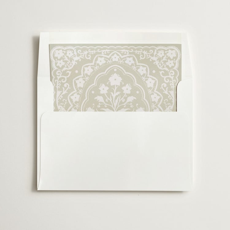 "Written in Romance" - Slip-In Envelope Liners in Ivory by Zove Ahhh - Liner in envelope