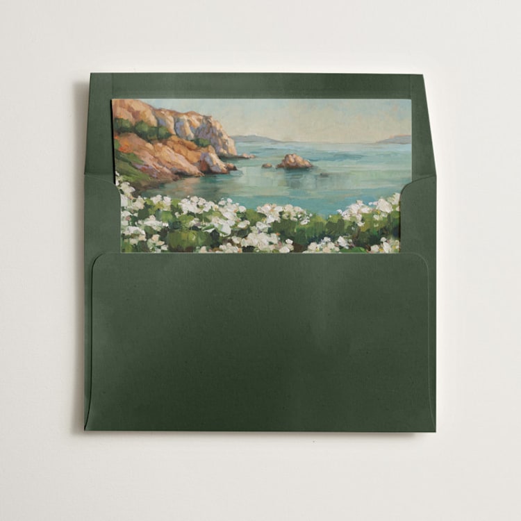 "Ocean Flowers" - Slip-In Envelope Liners in Ocean by Wendy Keller - Liner in envelope
