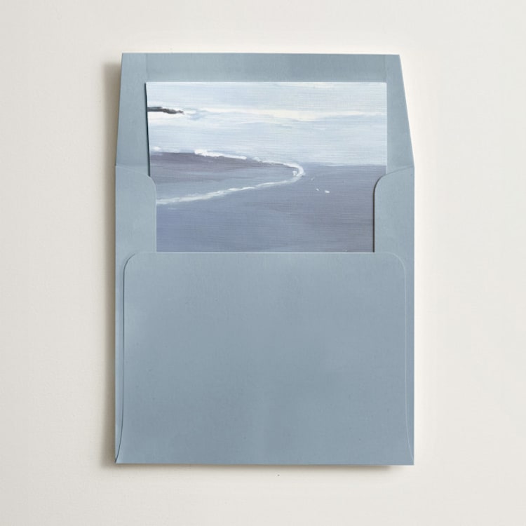 "Seaside Daisies" - Slip-In Envelope Liners in Sea by Arohika Verma - Liner in envelope