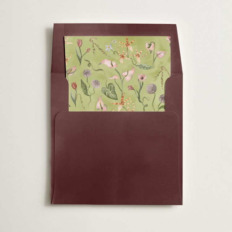"Florada" - Slip-In Envelope Liners in Matcha by Pati Cascino - Liner in envelope