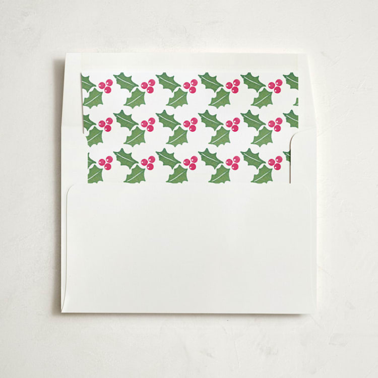 "Merry Watercolor" - Slip-In Envelope Liners in Pine by Kerry Doyle - Liner in envelope