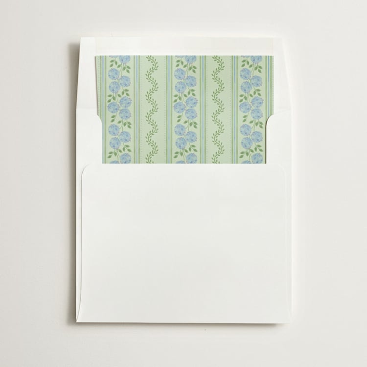 "Hydrangea Vines" - Slip-In Envelope Liners in Coastal by Madhvi Samimi - Liner in envelope
