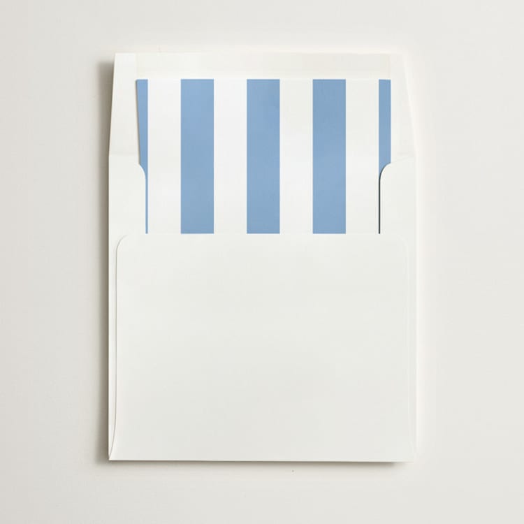 "Cabana Stripe" - Slip-In Envelope Liners in Capri by Minted - Liner in envelope