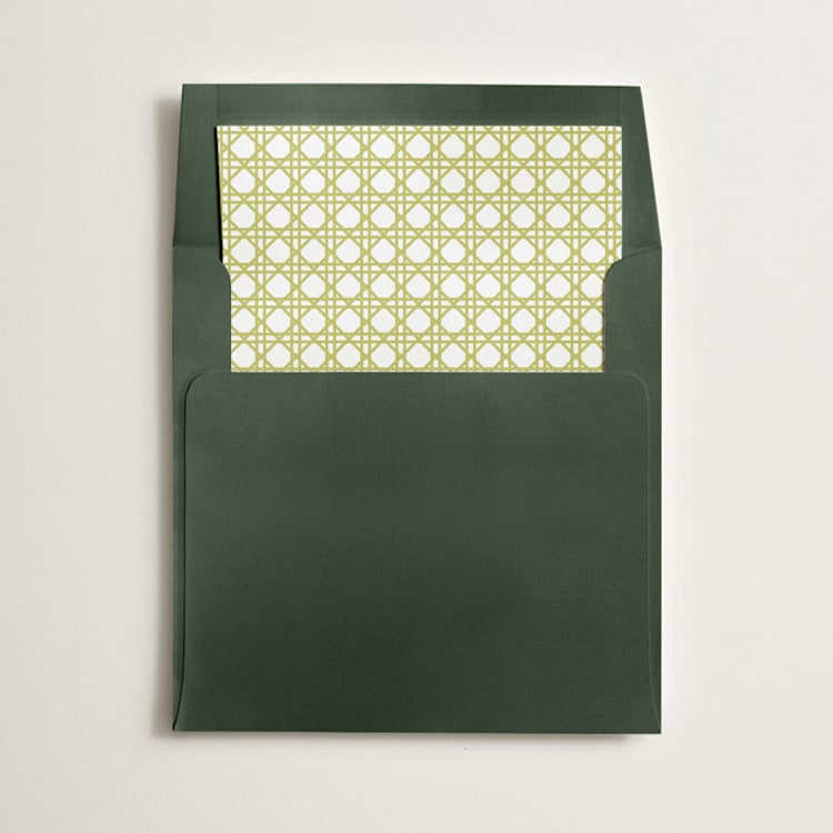 "Cascading Florals Branch" - Slip-In Envelope Liners in Chartreuse by Tamara Hilje - Liner in envelope