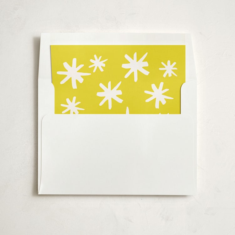 "Spirited Holiday" - Slip-In Envelope Liners in Mustard by The Social Type - Liner in envelope