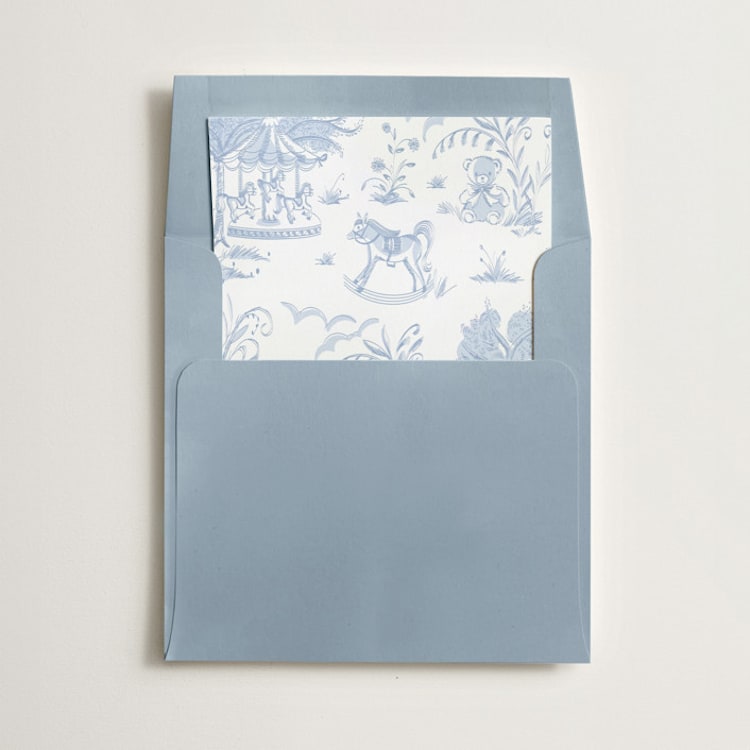 "Baby Toile" - Slip-In Envelope Liners in Sky by Teju Reval - Liner in envelope