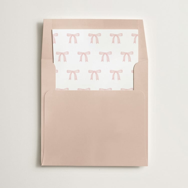 "Dainty Garden" - Slip-In Envelope Liners in Blush by Paper Raven Co. - Liner in envelope