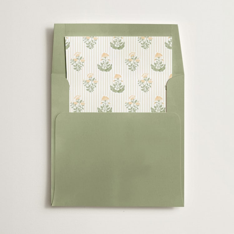 "Patterned florals" - Slip-In Envelope Liners in Garden by Creo Study - Liner in envelope