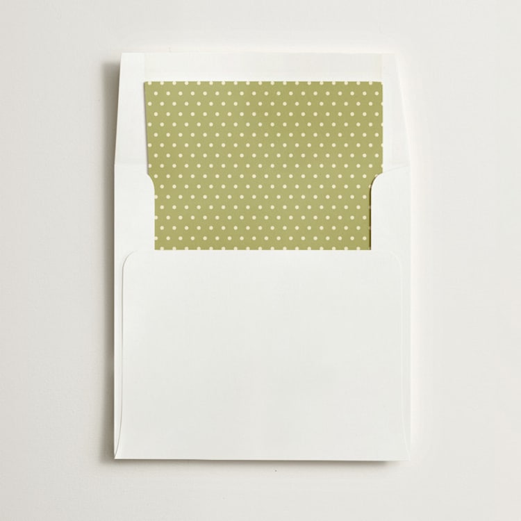 "Polka Dot" - Slip-In Envelope Liners in Fern by Minted - Liner in envelope