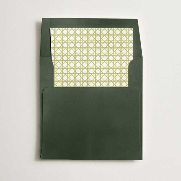 "Cascading Florals Branch" - Slip-In Envelope Liners in Chartreuse by Tamara Hilje - Liner in envelope