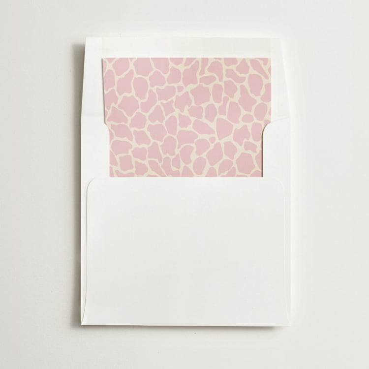 "Giraffe Print" - Slip-In Envelope Liners in Petal by Minted - Liner in envelope
