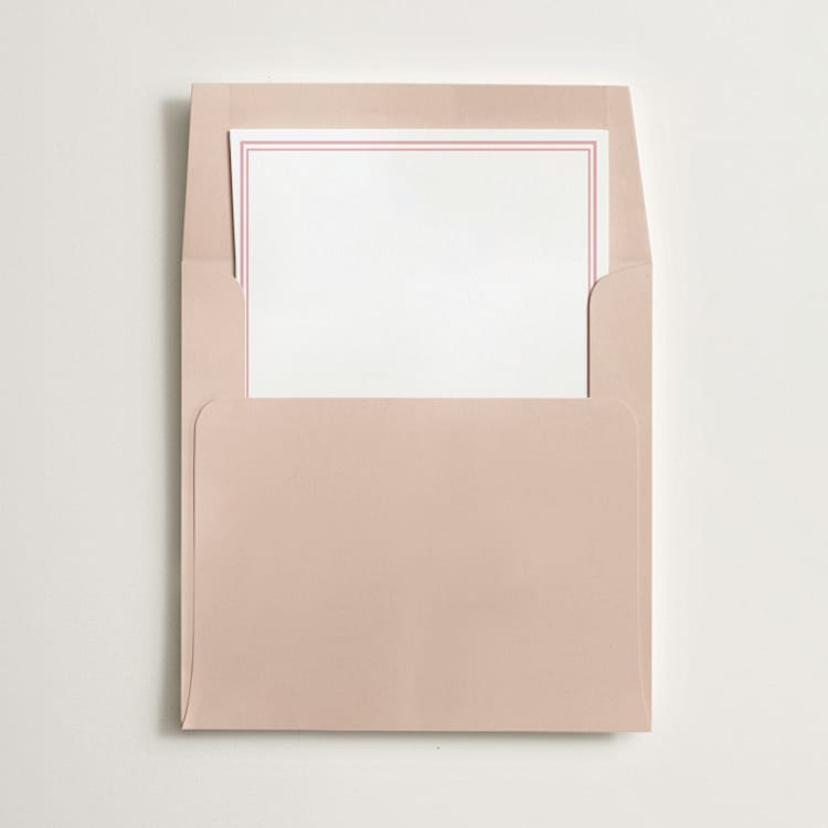 "Border" - Slip-In Envelope Liners in Peony by Minted - Liner in envelope