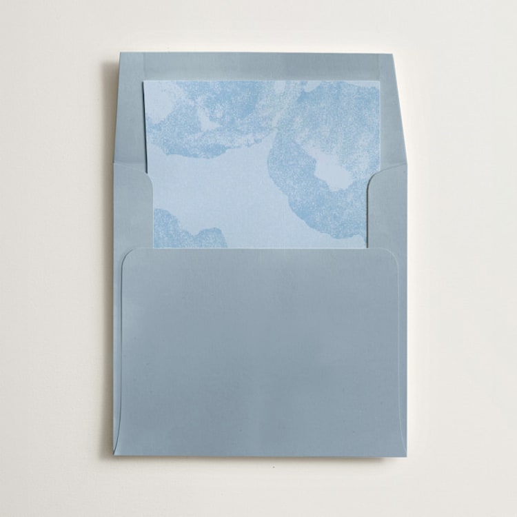 "Maximalist Poppies" - Slip-In Envelope Liners in Blue Jay by Morgan Kendall - Liner in envelope