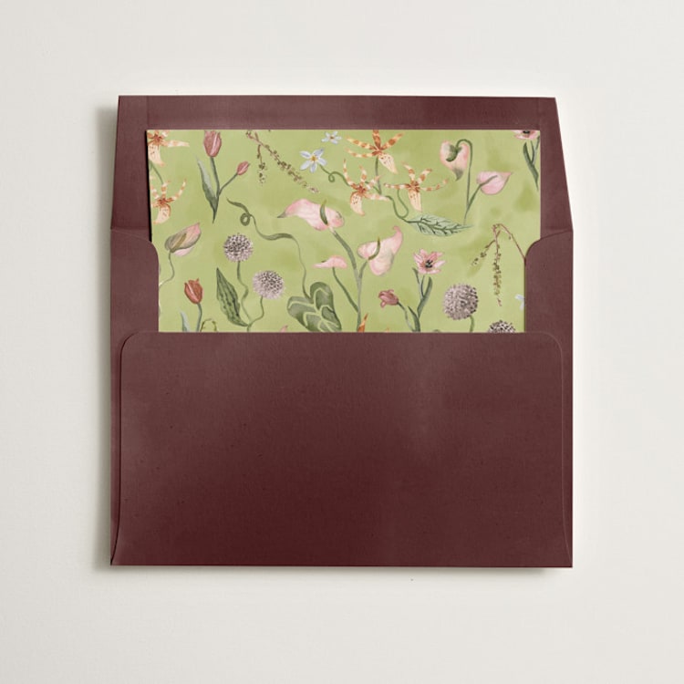 "Florada" - Slip-In Envelope Liners in Matcha by Pati Cascino - Liner in envelope