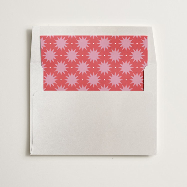 "Merry, Merry!" - Slip-In Envelope Liners in Ruby by Alston Foster - Liner in envelope