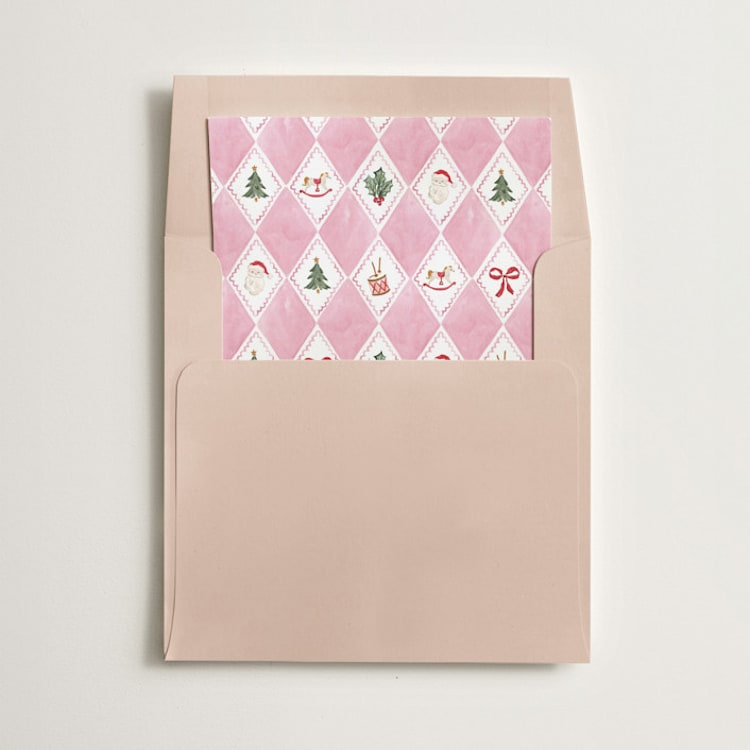 "Pink Nostalgic Wrap" - Slip-In Envelope Liners in Frosting by Sarah Knight - Liner in envelope