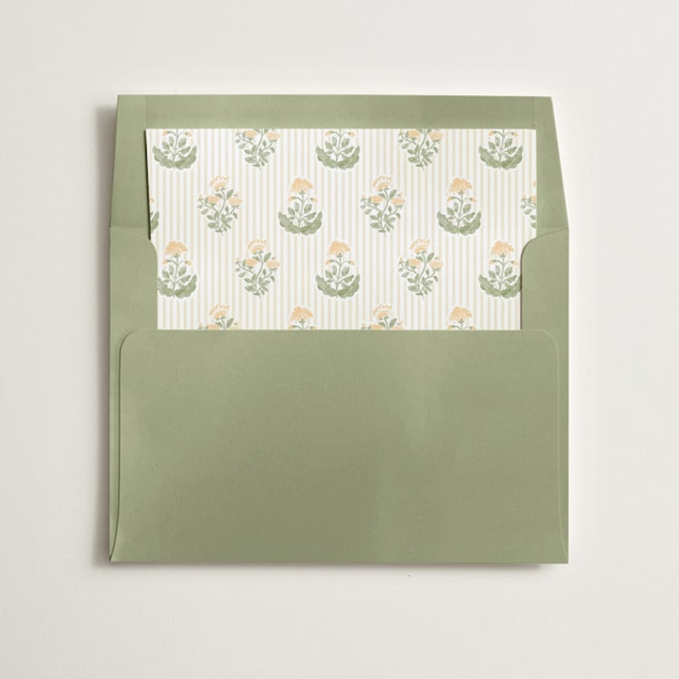 "Patterned florals" - Slip-In Envelope Liners in Garden by Creo Study - Liner in envelope