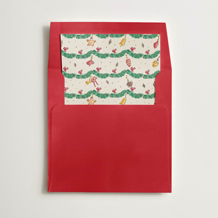 "Oh Christmas Tree" - Slip-In Envelope Liners in Cookie Dough by Sarah Rosenthal - Liner in envelope