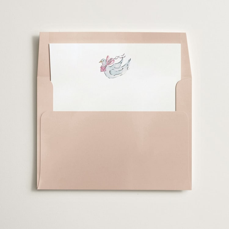 "Air Mail" - Slip-In Envelope Liners in Peony by Jill Delavan - Liner in envelope